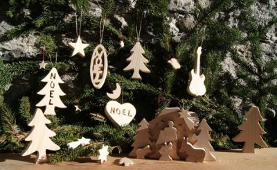 decorações natalinas feitas à mão