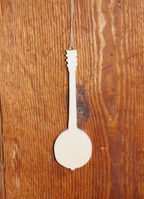 Banjo de madeira maciça ht15cm decoração musical feita à mão, presente de músico, música