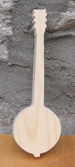 Banjo de madeira maciça ht15cm decoração musical feita à mão, presente de músico, música