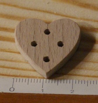 Botão de 22mm para decorar e coser ou colar, embelezamento de madeira maciça feito à mão