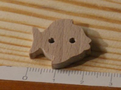 Botão de peixe de 22mm para decorar e coser