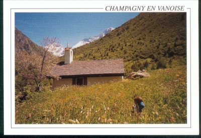 Cartão postal Champagny le Haut Chapel of Friburge