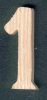 Número de madeira 1 5 cm para decorar, para pintar