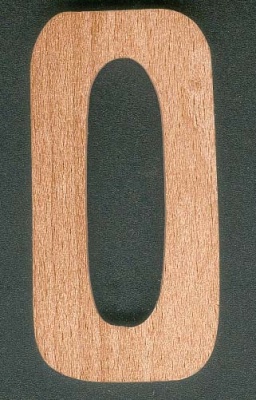 Número de madeira 0 ht 10cm a colar
