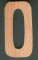 Número de madeira 0 ht 8cm marcação