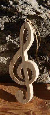 Clivagem do chão 15 cm em madeira de bétula decoração musical