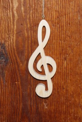 clave de madeira maciça tripla ht 20 cm para decoração de interiores de música, decoração de mesa, presente de músico