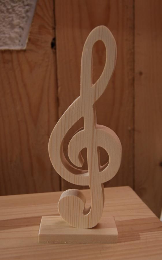 clave de madeira maciça tripla ht 20 cm para decoração de interiores de música, decoração de mesa, presente de músico