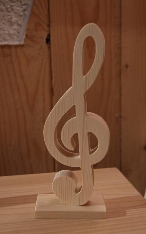 clave de madeira maciça tripla ht 20 cm para decoração de interiores de música, decoração de mesa, presente de músico
