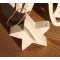 Estrela 5x5 cm em madeira de bétula maciça, decoração de Natal feita à mão