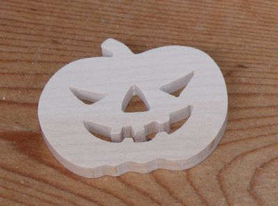 Figurinha de Halloween de 3mm para pintar e colar, embelezamento de livros de recortes de madeira maciça feita à mão