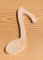 Figurine hook lg 9cm ep 3mm madeira maciça embelezada artesanalmente sucata deco música