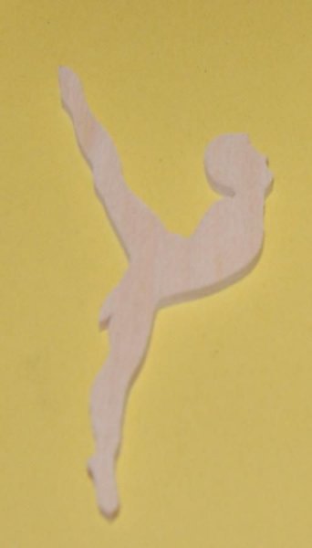 Dan&ccedil;a de dan&ccedil;a com estatueta de madeira maci&ccedil;a de 3mm, feita &agrave; m&atilde;o, com ornamenta&ccedil;&atilde;o de scrapbooking