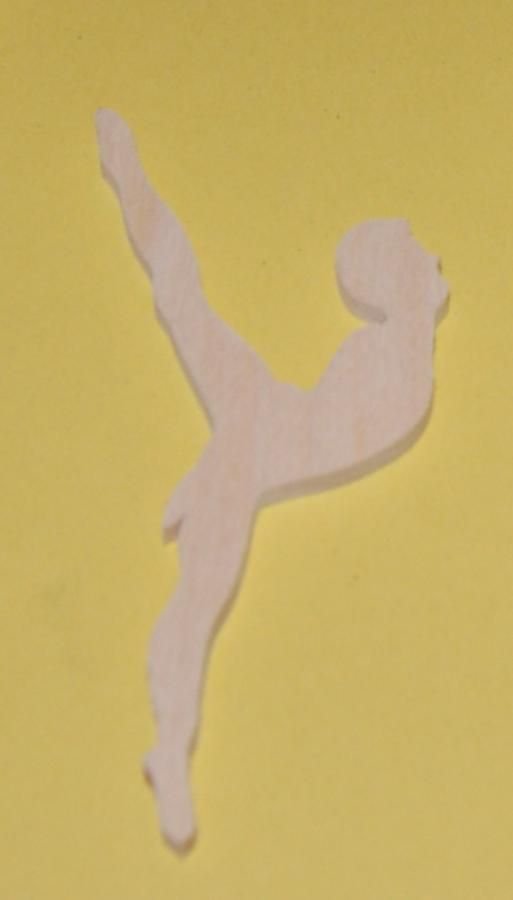 Dança de dança com estatueta de madeira maciça de 3mm, feita à mão, com ornamentação de scrapbooking