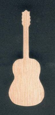 Figurinha de guitarra de madeira