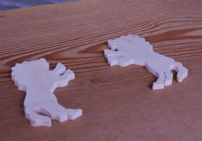 figura de leão com 3mm de espessura para decorar e colar miniaturas de lazer criativas de ornamentação de madeira maciça feita à mão