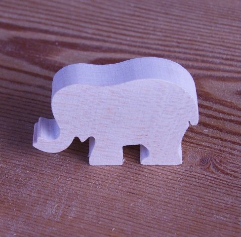Figurinha de elefante miniatura em madeira maciça para decorar artesanato artesanal 