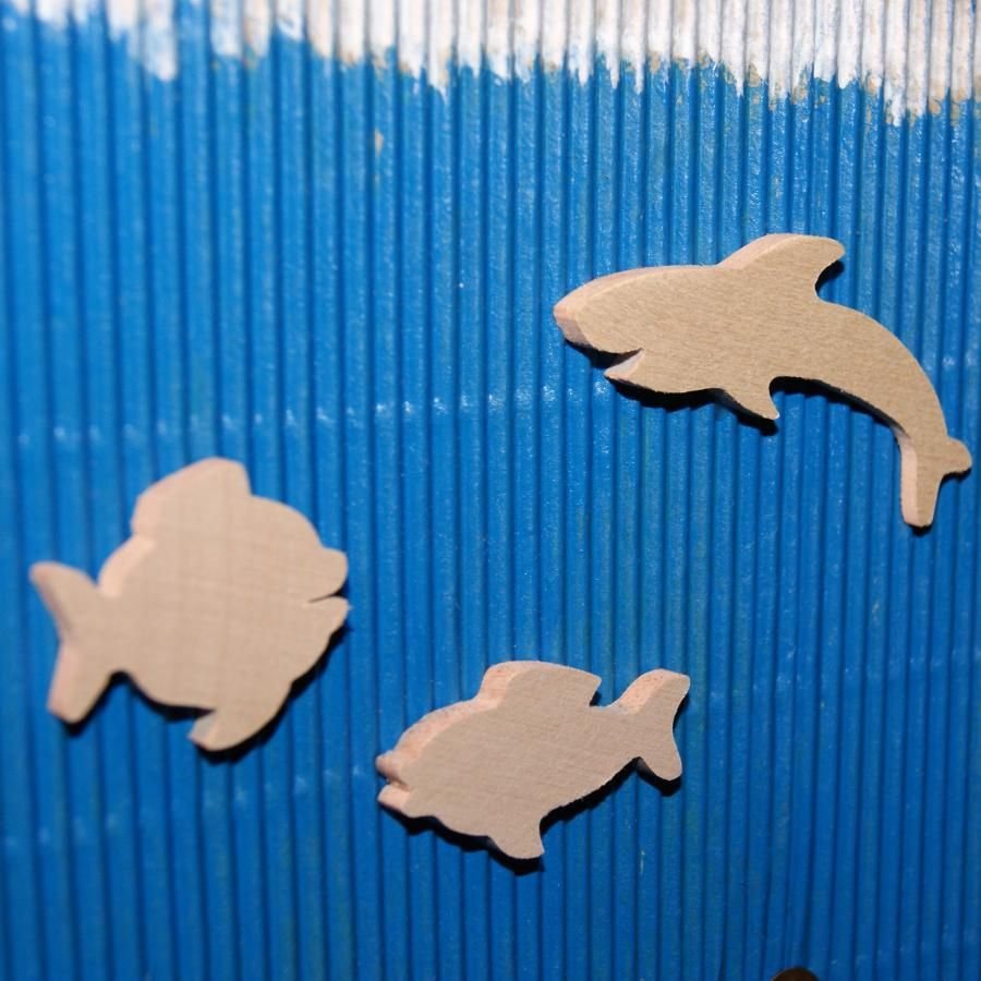 figura de peixe miniatura com 3mm de espessura para pintar e colar madeira maciça de bordo feita à mão