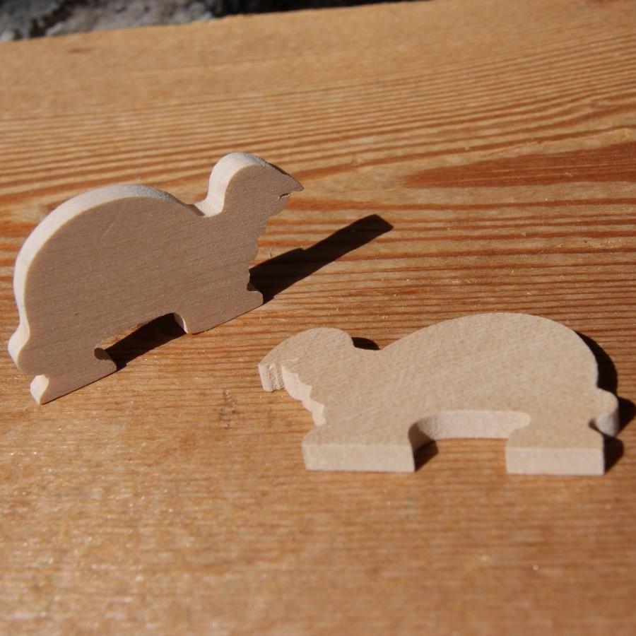 miniatura de figura de tartaruga 3mm para pintar e colar madeira maciça de ácer, embelezamento feito à mão