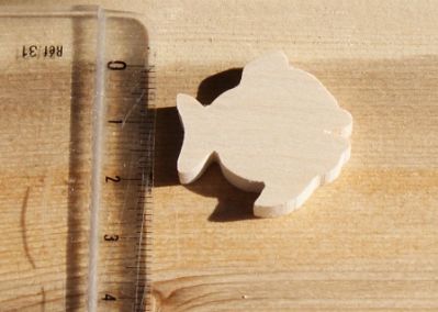 figura de peixe miniatura com 3mm de espessura para pintar e colar madeira maciça de bordo feita à mão