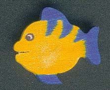 Peixe de madeira figura 2,5 x 3 cm, feito à mão, para pintar