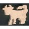 Figurina de vaca miniatura de 3mm de espessura para pintar e colar em madeira maciça de bordo, corte manual, scrapbooking animal farm