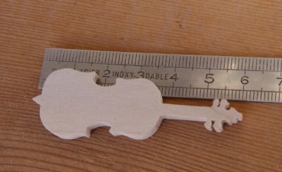 Figurinha de violoncelo ht 6cm música de ornamentação feita à mão em madeira maciça scrapbooking
