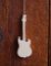 Guitarra eléctrica de madeira ht 20cm decoração musical, presente de músico, feito à mão