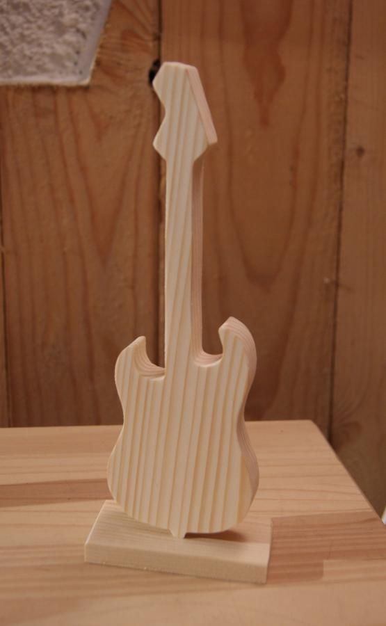 Guitarra eléctrica de madeira ht 20cm decoração musical, presente de músico, feito à mão