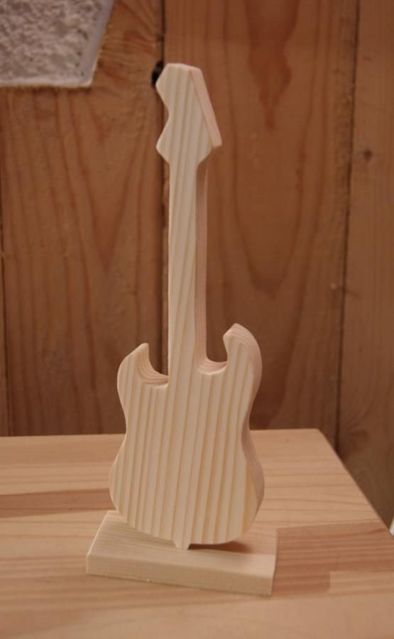 Guitarra eléctrica de madeira ht 20cm decoração musical, presente de músico, feito à mão