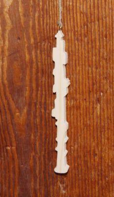 Oboé de madeira 15cm, decoração musical