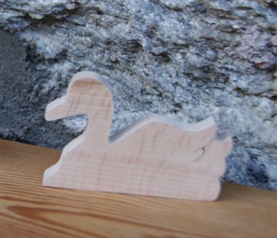marca lugar cisne tema natureza madeira maciça de faia feita à mão
