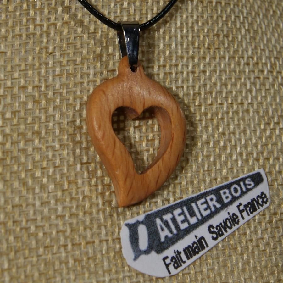 Conjunto de coração de faia, brincos e pendente, ideia de presente de casamento em madeira, dia de São Valentim, feito à mão