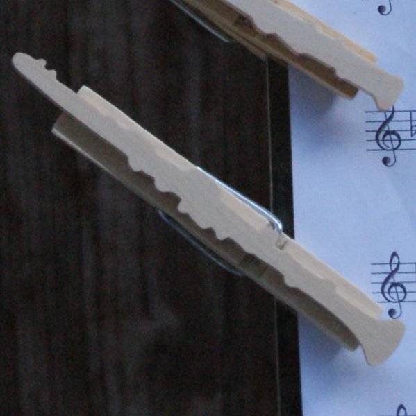 clipe de m&uacute;sica de clarinete feito &agrave; m&atilde;o em madeira maci&ccedil;a, presente para clarinetistas