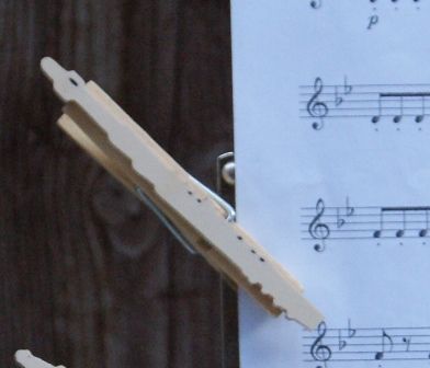 clip de música para flauta, madeira maciça feita à mão, presente para flauta