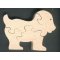 Cão puzzle de madeira 5 peças em madeira de faia, aniamux doméstico