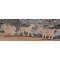 Puzzle de 4 peças de puzzle de madeira maciça de cabra Hetre feito à mão, animais da quinta