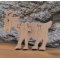 Puzzle de 4 peças de puzzle de madeira maciça de cabra Hetre feito à mão, animais da quinta