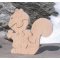 Puzzle de madeira de puzzle de 5 peças faia maciça de esquilo, feita à mão, animais selvagens