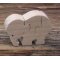 puzzle de 3 peças elefante de madeira maciça, feito à mão, animais da savana