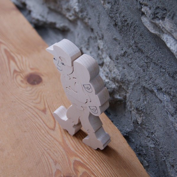  puzzle caminhante 8 pe&ccedil;as feitas de madeira maci&ccedil;a de faia, de presente artesanal caminhadas, montanha