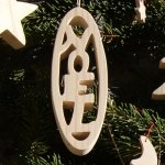 Natal em madeira de abeto maciça de 12 cm, decoração natural feita à mão