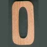 Número de madeira 0 ht 8cm marcação