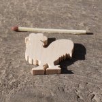 Cockerel de figueira 3mm para pintar e colar, pátio basse, embelezamento artesanal de madeira maciça