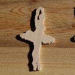 Dança de dança com estatueta de madeira maciça de 3mm, feita à mão, com ornamentação de scrapbooking