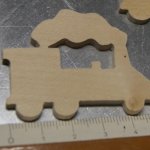figura de locomotiva, marcador, miniaturas de lazer criativo ornamentação de madeira de scrapbooking feito à mão
