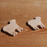 Ovelha miniatura, borrego, ovelha para decorar, embelezamento criativo de madeira de lazer feito à mão