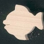 Peixe de madeira figura 2,5 x 3 cm, feito à mão, para pintar