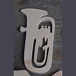 Decora&ccedil;&atilde;o de casamento com tema de m&uacute;sica tuba de 3mm