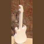 Guitarra eléctrica de madeira ht 20cm decoração musical, presente de músico, feito à mão